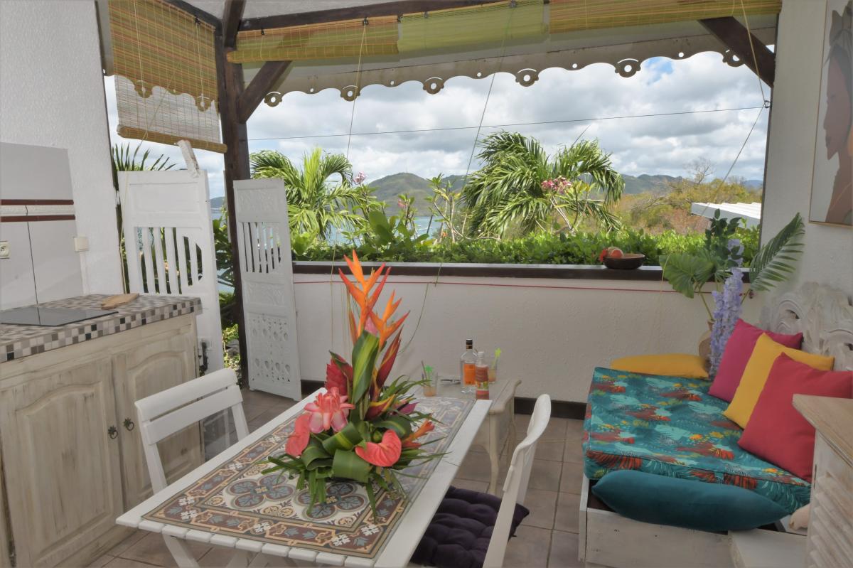 Terrasse 3 - location de studio 2 personnes Sainte-Anne Martinique